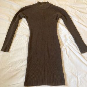 Knit Sweater Dress with Open Back Detail